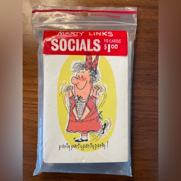 Vintage 1960's Mary Links Party Invitations in Original Packaging - Picture 1 of 5